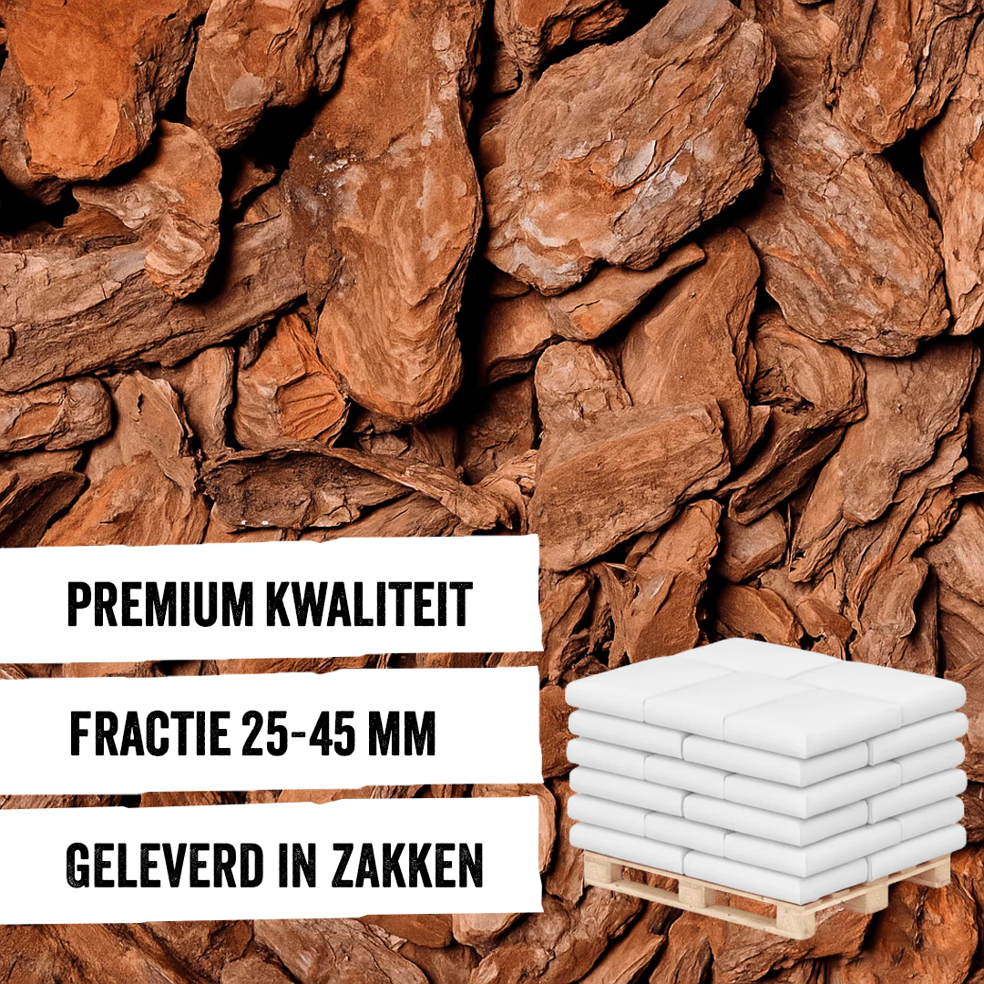 Boomschors in zakken